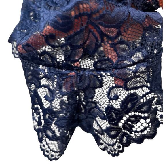 Adome Woman’s NAVY Blue Sheer Babydoll Lace Teddy. Blue not Black NWT Size XL - Picture 11 of 13